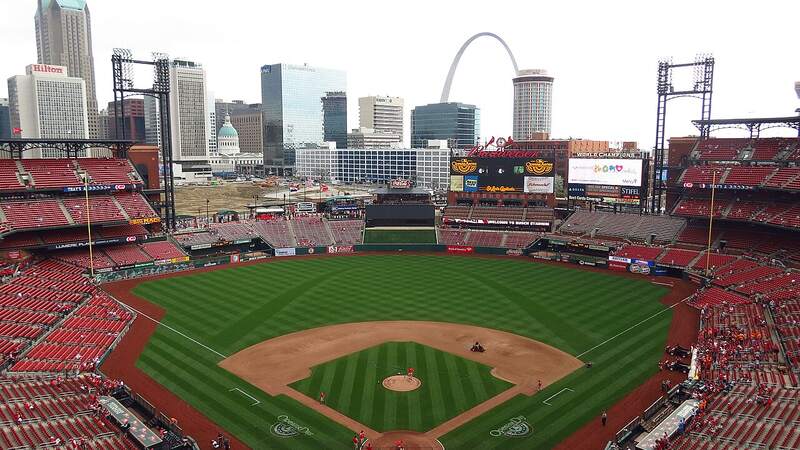 Busch Stadium, home of the St. Louis Cardinals