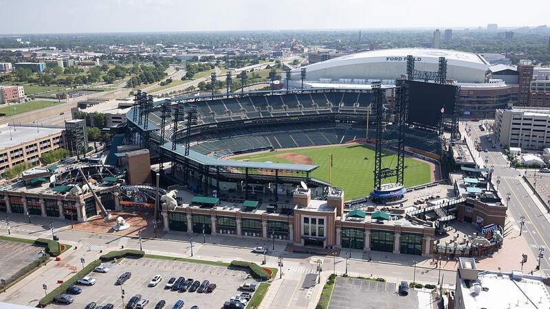 Comerica Park, home of the Detroit Tigers
