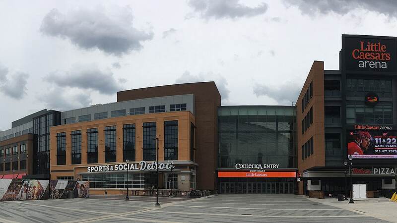 Little Caesars Arena, home arena of the Detroit Pistons